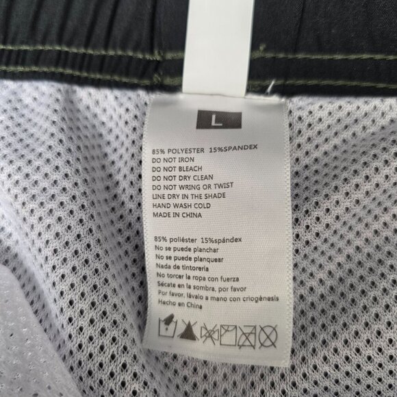 Shein Men’s Swim Trunks Charcoal Green - Size Large - Picture 5 of 7